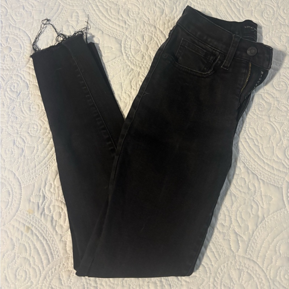 Lucky Brand Women's Dark Black Skinny Jeans